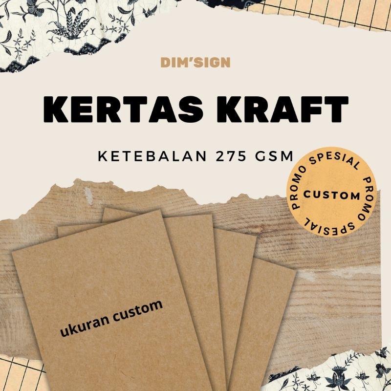 

kertas coklat samson kraft 275 gsm ukuran custom