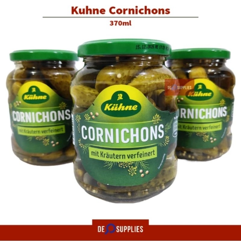 

Kuhne Cornichons 330gr - Acar Timun Pickled Gherkins Mini 370ml