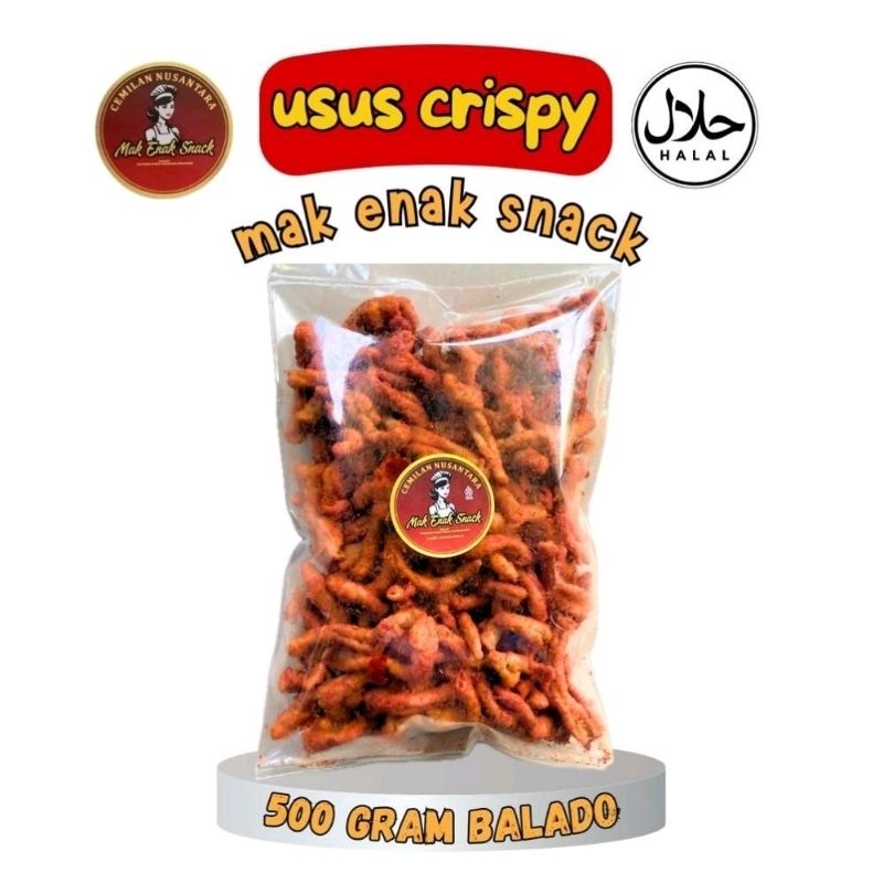 

500Gr - USUS AYAM CRISPY BALADO 500GR MAK ENAK SNACK