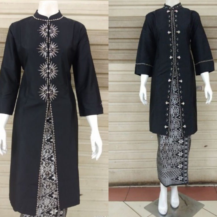 KODE Y65W KEBAYA KURUNG TAFFETA HITAM  KEBAYA KURUNG MELAYU  KEBAYA TAFFETA FULL PAYET  KEBAYA KURUN