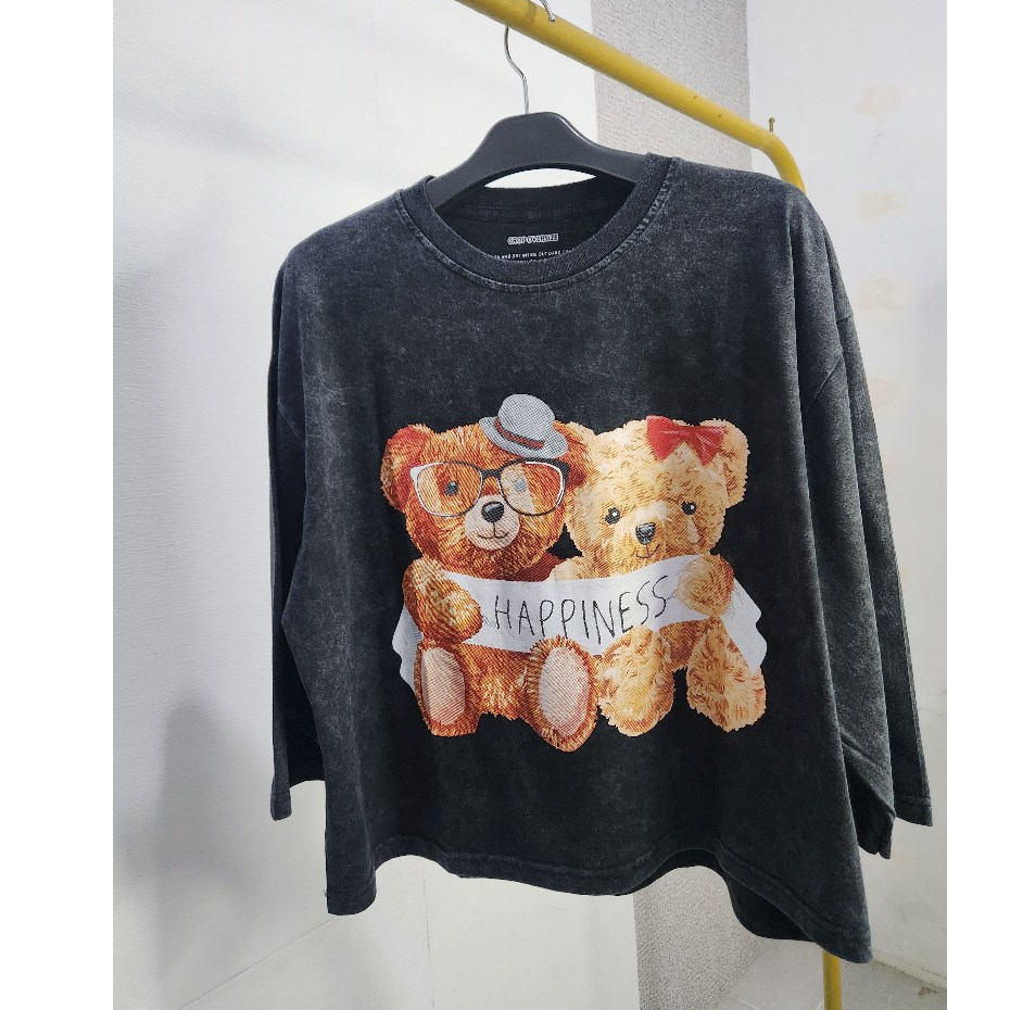 Kaos Oversize beruang bear wanita Import Bangkok Korean Style
