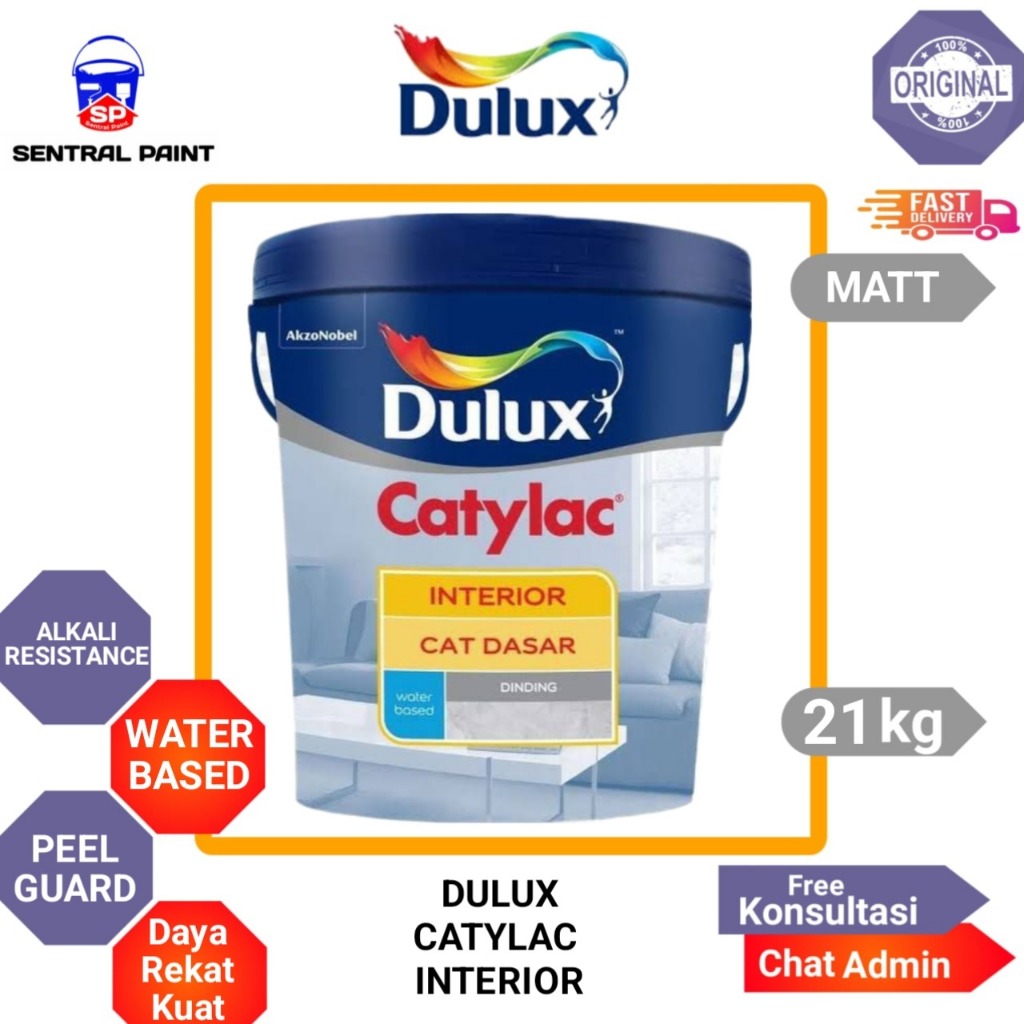 Cat Dasar Dulux Catylac Interior 21 kg - Cat Dasar Tembok Dalam Rumah - 21 kg