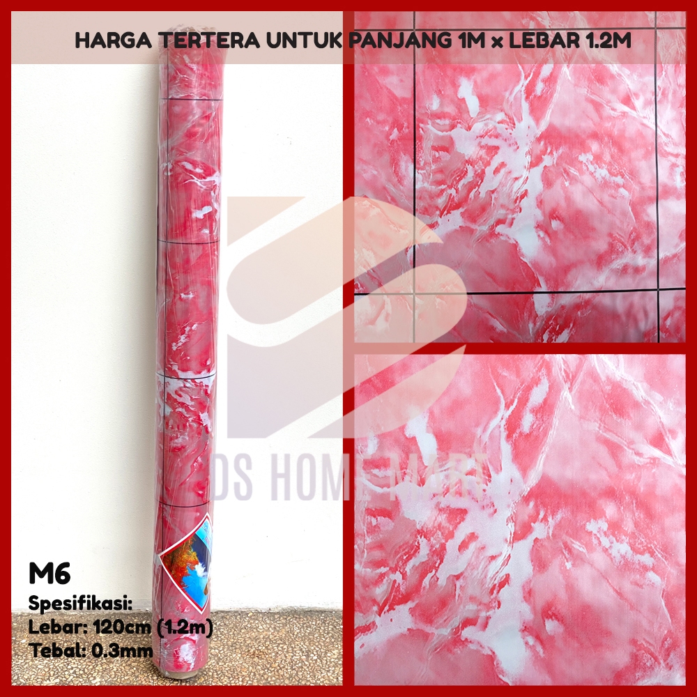 M6 - Karpet Lantai Tikar Plastik Vinyl METERAN dengan Lebar 1.2m