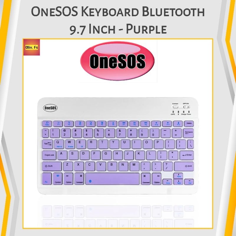 OneSOS Keyboard Bluetooth Universal 9.7 inch Purple