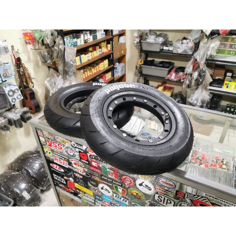 Velg Tubeless Vespa Ring 10 Modular Gscooter Black set Ban Adx moto Poljose S205 Sport Touring Ring 