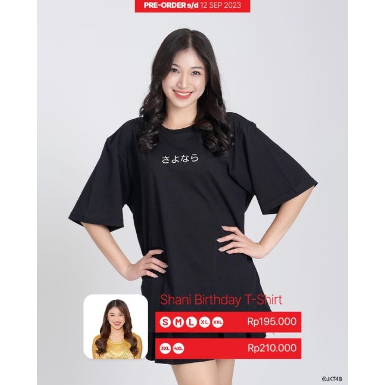 Kaos JKT48 Birthday TShirt Shani Indira 223  Hitam