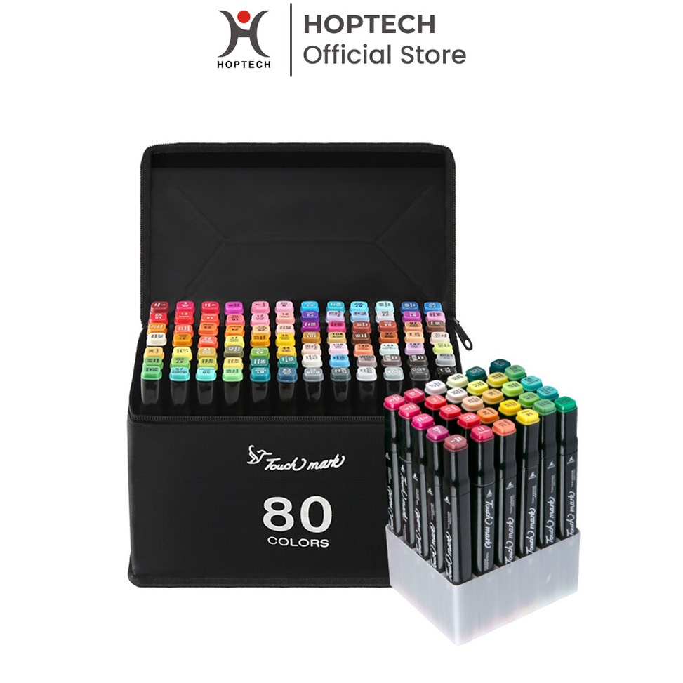

ART V8S6 Hoptech Aimilo Spidol Warna Warni 1 Set Sketch Marker 2 Tip Touch Marker 4868 Warna