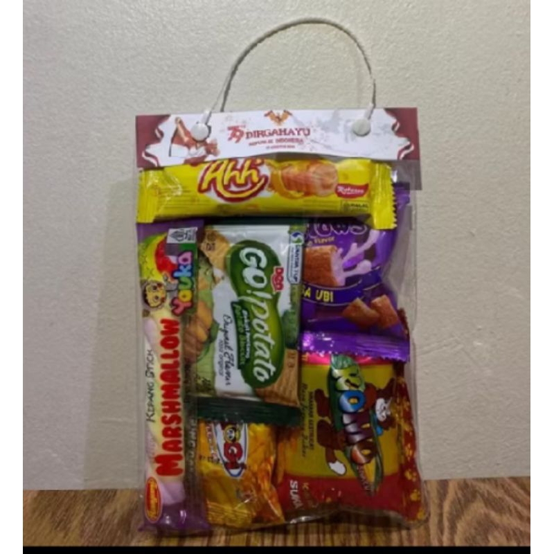 

Bingkisan Snack ulangtahun anak praktis murah enak Simple