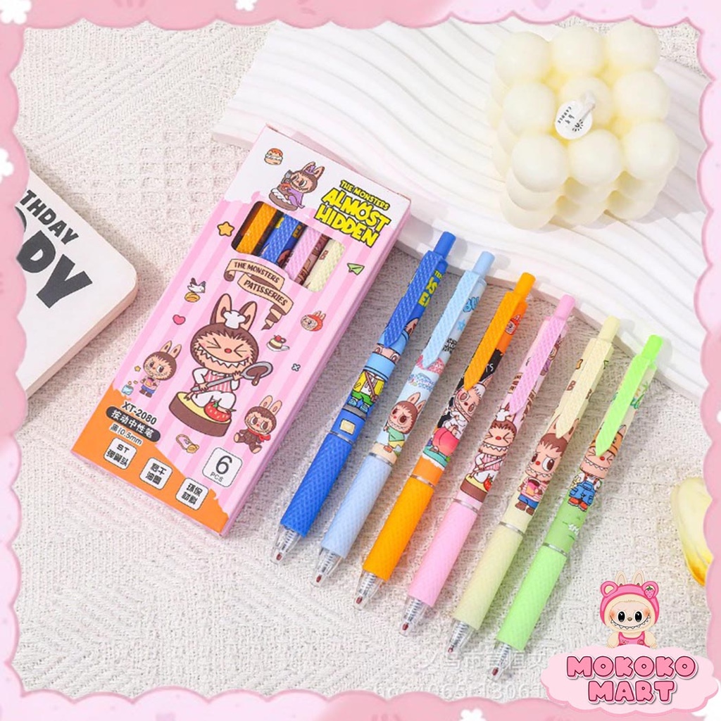 

MM Pulpen Gel Karakter Ball Pen Cartoon Pena Tinta Hitam 0.5mm Alat Tulis Anak Labubu Sanrio AT42