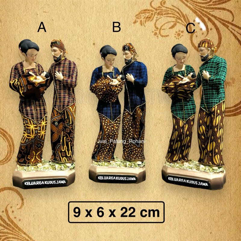 Patung Keluarga Kudus Kain Jawa 22 cm