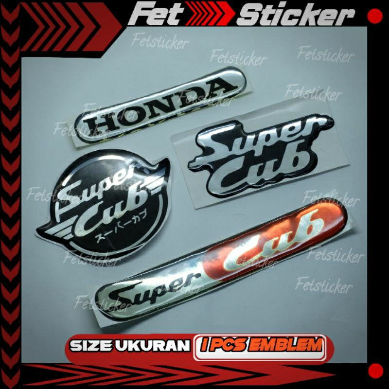 Emblem Timbul Honda Super Cub / Emblem Logo Super Cub Honda