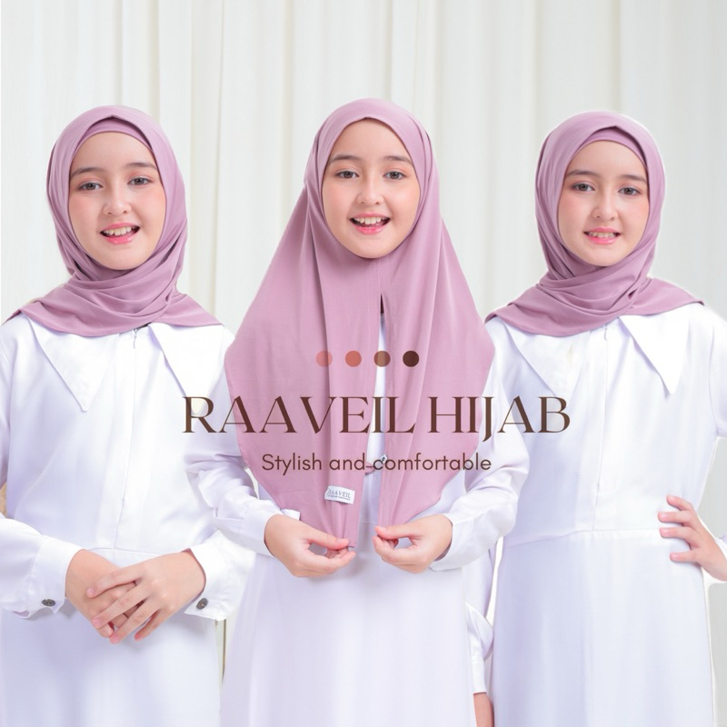 Kerrudung Hijab Instan Pasmina Kancing Jersey premium jilbab anak pashmina Tk SD