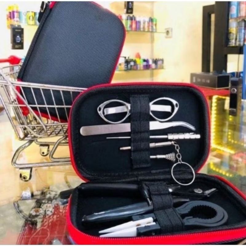 Toolkit black smit dompet hitam garis merah