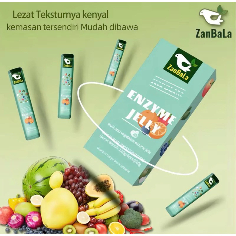 [ORI100%] ZANBALA ENZYME JELLY FRUIT & VEGETABLE MEMBANTU MELANCARKAN BAB