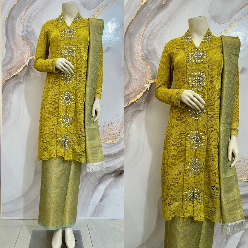 SET KOMPLIT KEBAYA KARTINI PAYET/BROKAT PAYET/KEBAYA PESTA/KEBAYA CANTIK/MODEL KARTINI/KEBAYA MEWAH