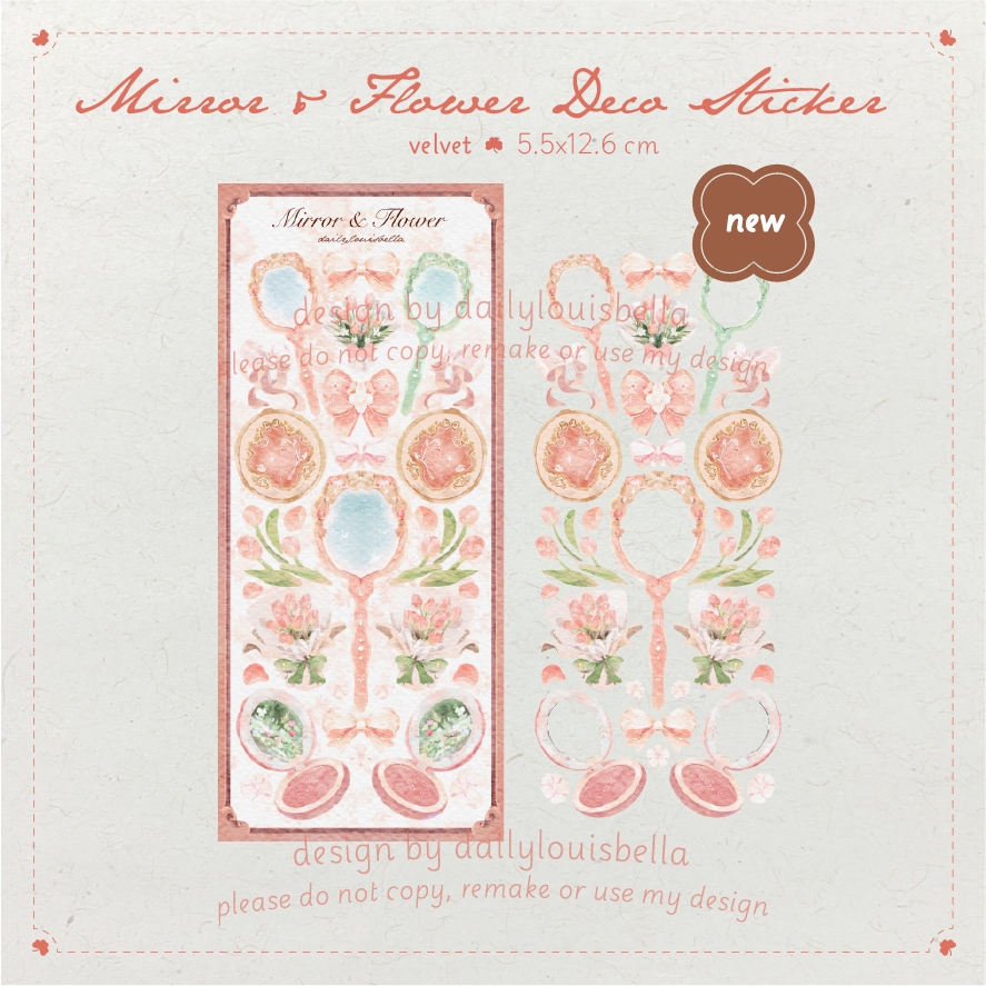 

Mirror and Flower Cermin dan Bunga Deco Sticker by Dailylouisbella