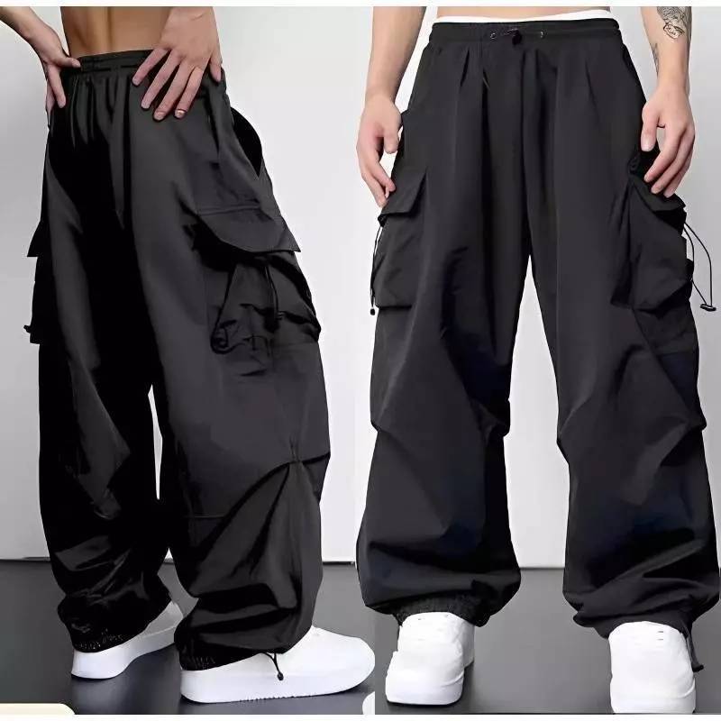 Celana Cargo Pria Panjang Dewasa Oversize Pria Korean Style Loose Pants Celana Olahraga Celana Baggy