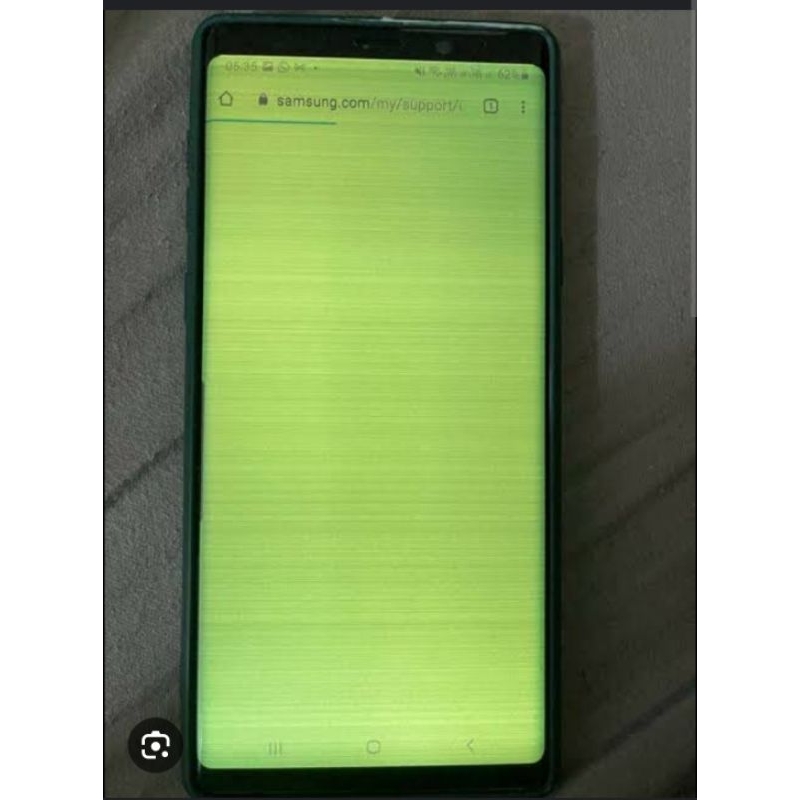 servis lcd greenscreen samsung note 9