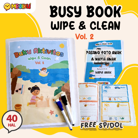 

Busy Book - Buku Aktivitas Anak Wipe & Clean Vol.02 (Worksheet aktivitas anak)