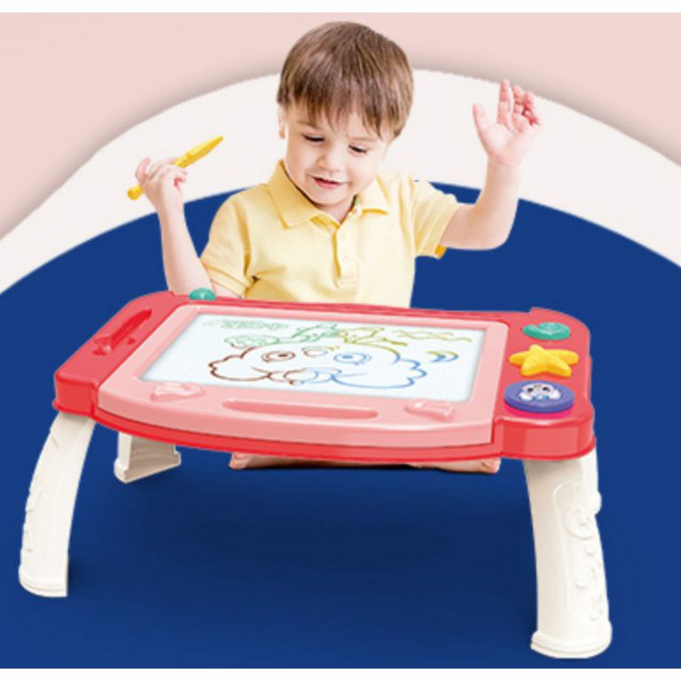 

ART K3V2 Tma Mainan Basic Learning Table 3 in 1 Kotak Warna Painting board Meja Papan tulis magnetic AnakAnak