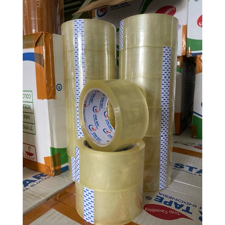

ART S4X5 LAKBAN 1 DUS BENING PUTIH 1 YARD X 48MM LENGKET STAR TAPE KUALITAS TERBAIK MURAH
