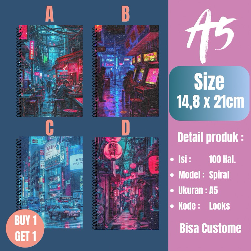 

Notebook custome/Buku tulis Spiral/Desain custome