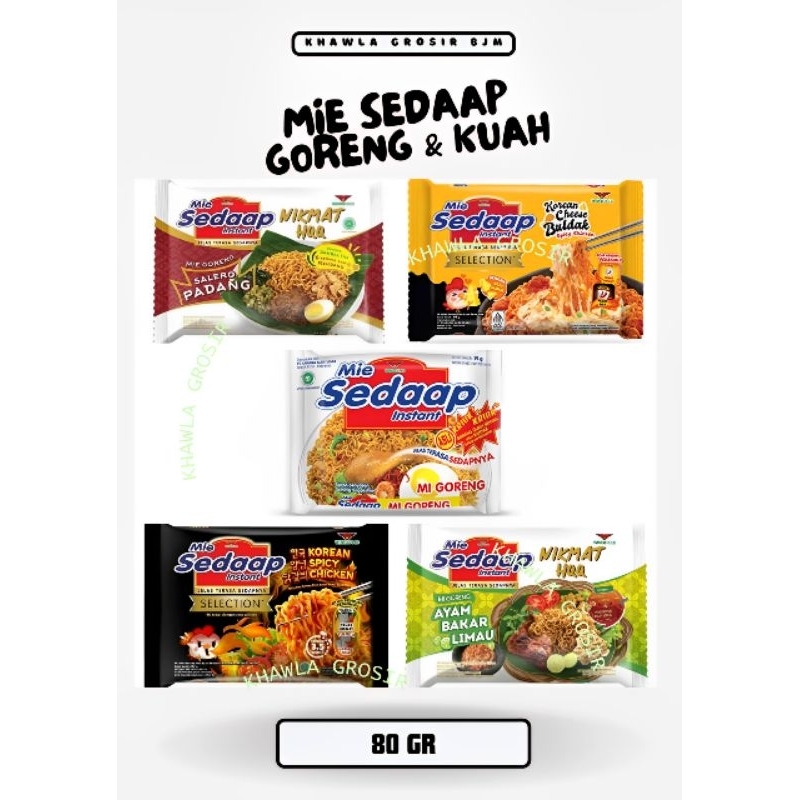 

KALSEL SEDAAP GORENG SOTO BASO KARI SELERO KOREAN SELECTION 80 GR