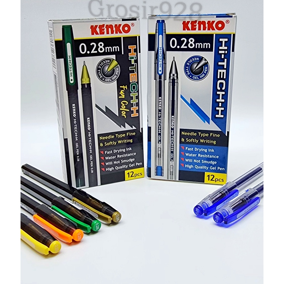 

ART F7S5 Per 12 Pen Gel Kenko Hi Tech Hitech HiTech Pulpen Pena Gel Needle Pen 28 mm