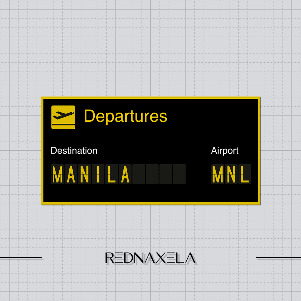 

Stiker Vinyl Airport Sign MNL Manila Departures Stiker Koper Travel Sticker