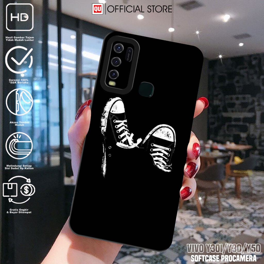 Case VIVO Y30 Y30i Y50 - Casing Hp VIVO Y30i Y30 Y50 Motif BLCK - Softcase Hp - Silikon Hp Y30