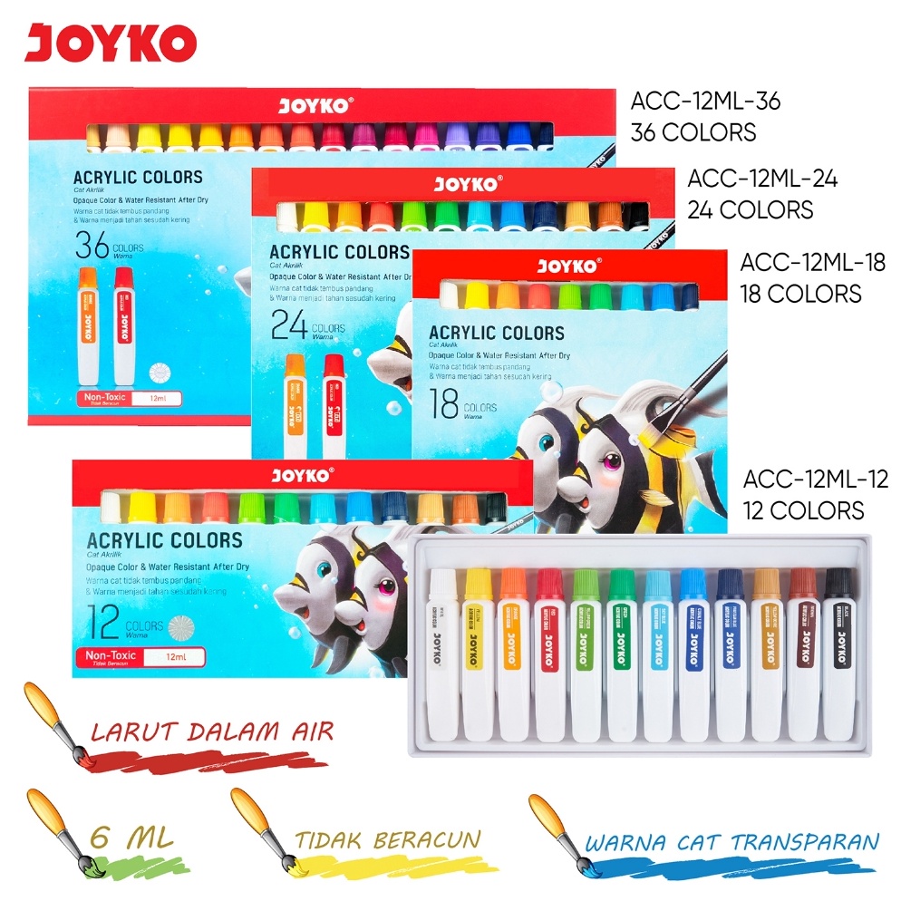 

ART T9R Cat Akrilik Acrylic Color Joyko ACC12ML