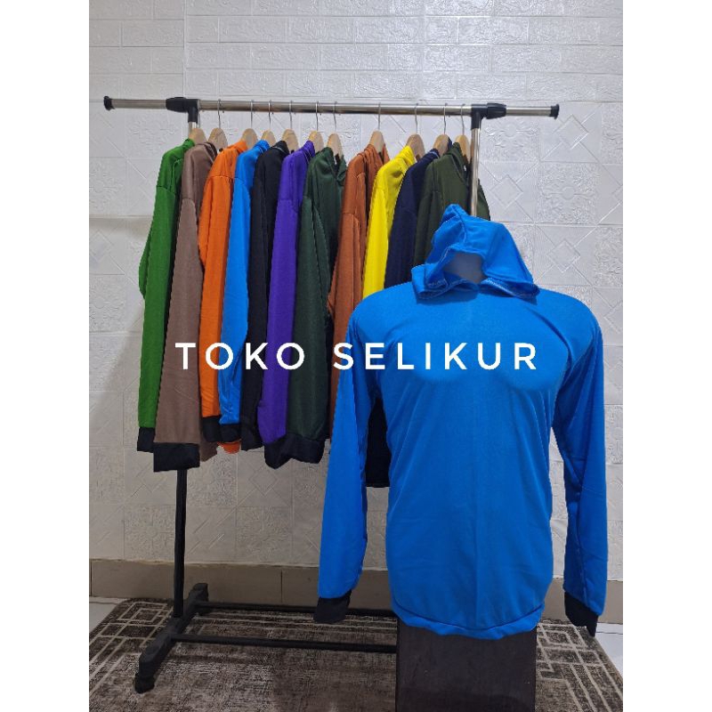 Kaos Sawah Kupluk lengan Panjang Kaos Basahan Panjang Berkupluk Kaos hoodie Lengan Panjang Murah