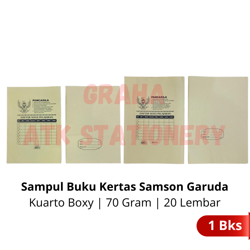 

Sampul Buku Tulis Kertas Samson Garuda Kuarto Boxy 70 Gram