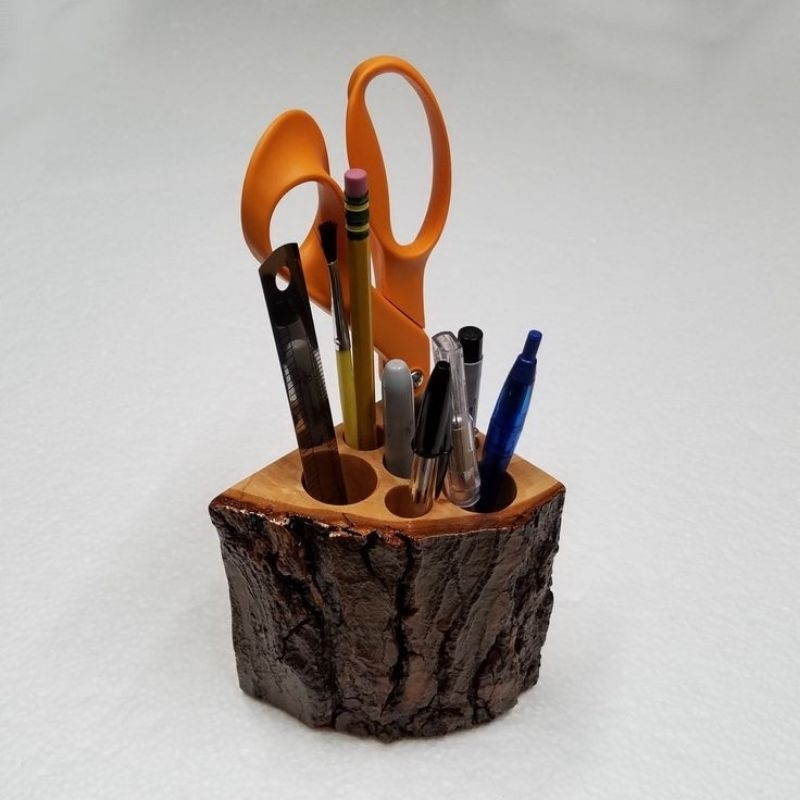 

tempat pensil kayu aestetic