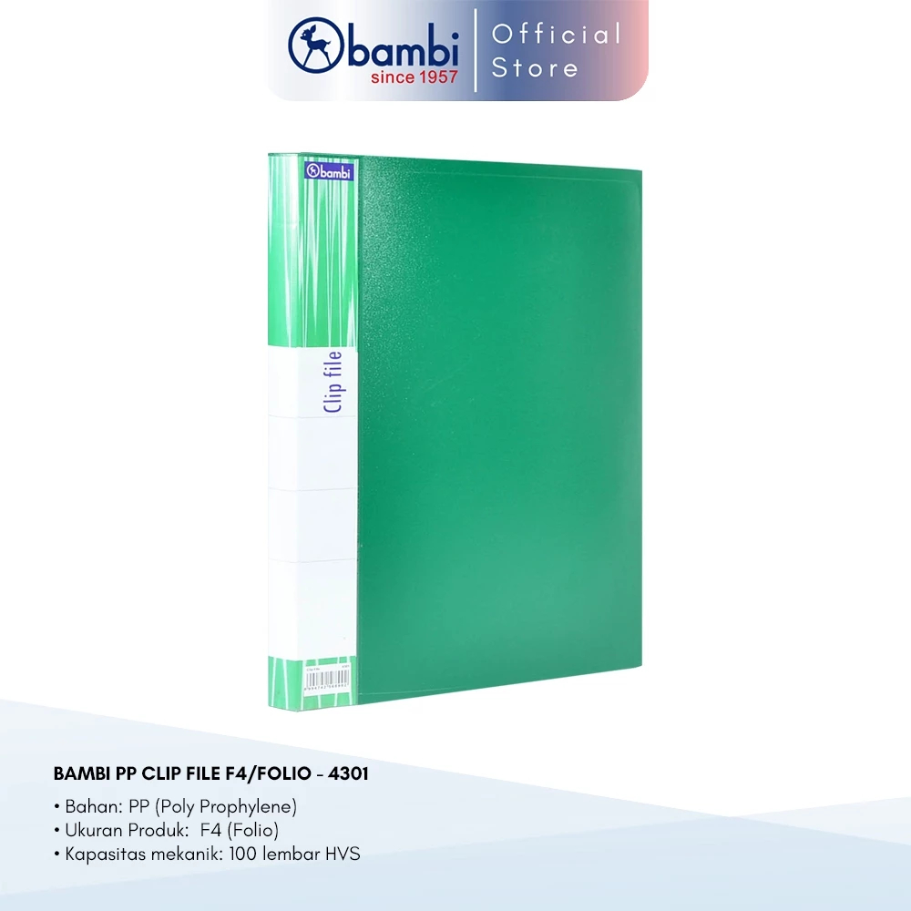 

Bambi Clip File / Map Dokumen Jepit Ukuran Folio - 4301