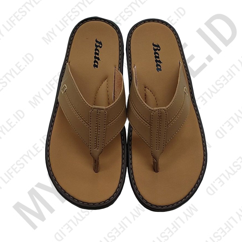 SANDAL KULIT ASLI SENDAL BATA JEPIT COKELAT SANDAL JAPIT KULIT ASLI PRIA BATA JAPIT COKELAT ORIGINAL