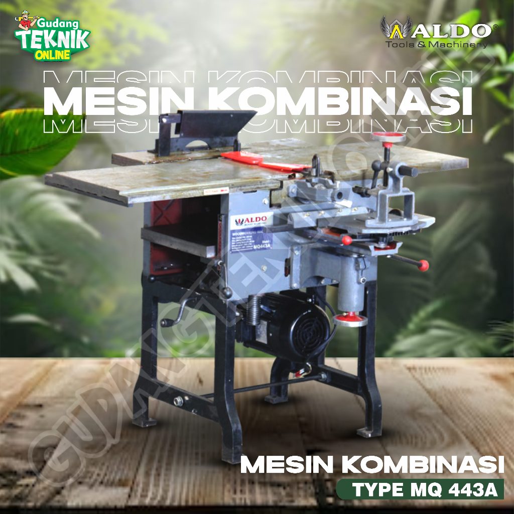 Mesin Potong Kayu ALDO MQ-443A / Mesin Kombinasi Potong Kayu Table Saw 30cm ALDO MQ 443 A - Mesin Po