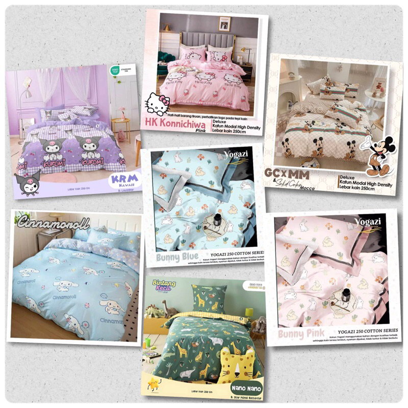 SPREI ANTI GESER Motif KRM, Cinnamoroll, HK Konnichiwa, Gcx MM, Bunny Pink, Bunny Blue, Nano nano