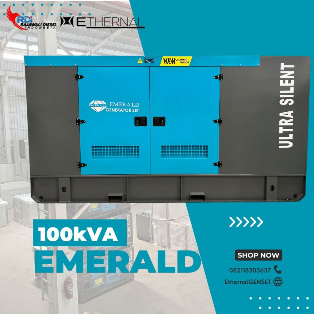 Genset Silent | 100 KVA | Genset Diesel Emerald Ultra Silent-Etheral GENSET