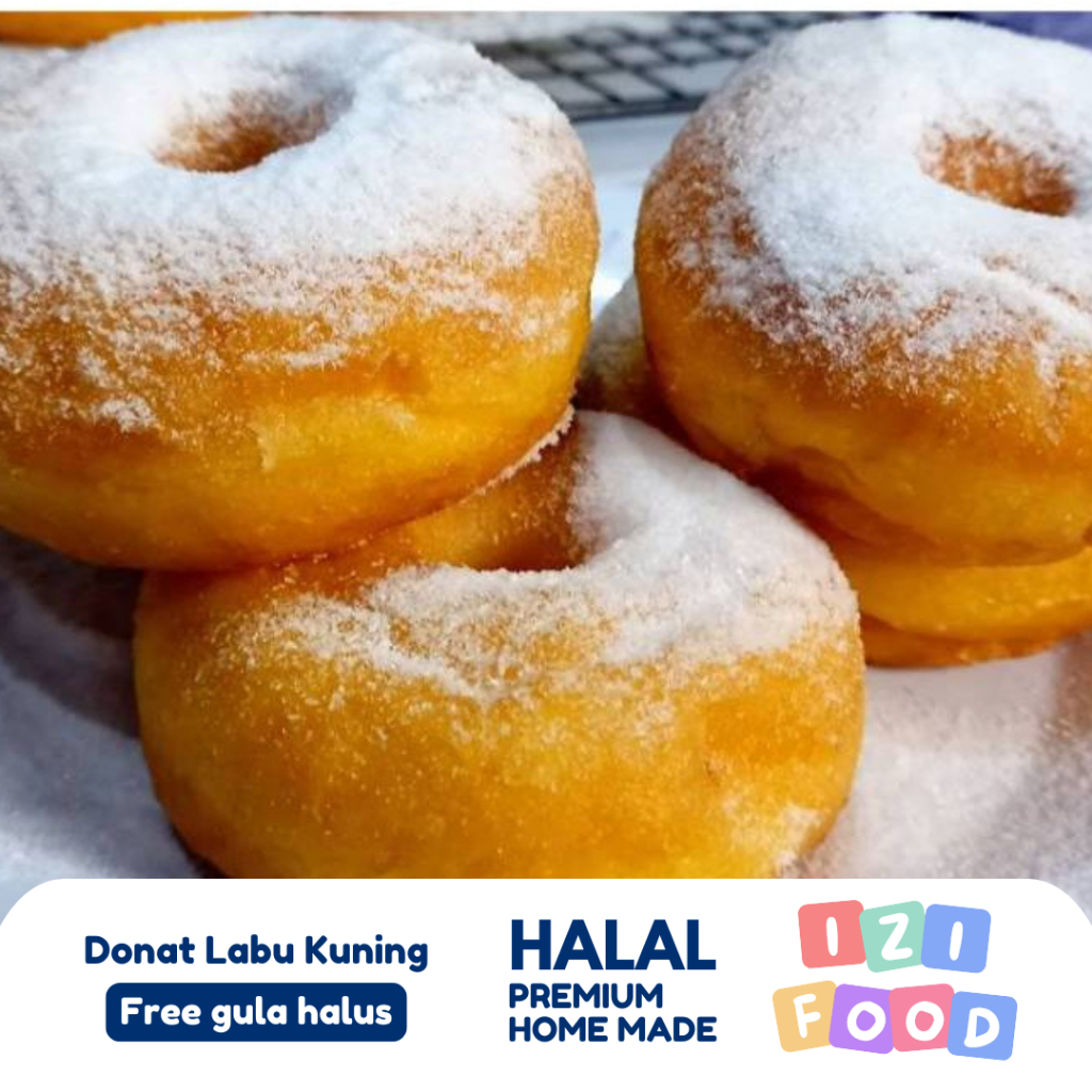 

Donat labu kuning plus gula halus isi 10pcs