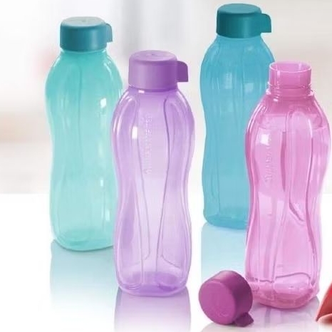 Tupperware Eco bottle 1L ulir ungu merah biru 1Liter 1pc botol ulir tempat minum wadah bekal flip ai