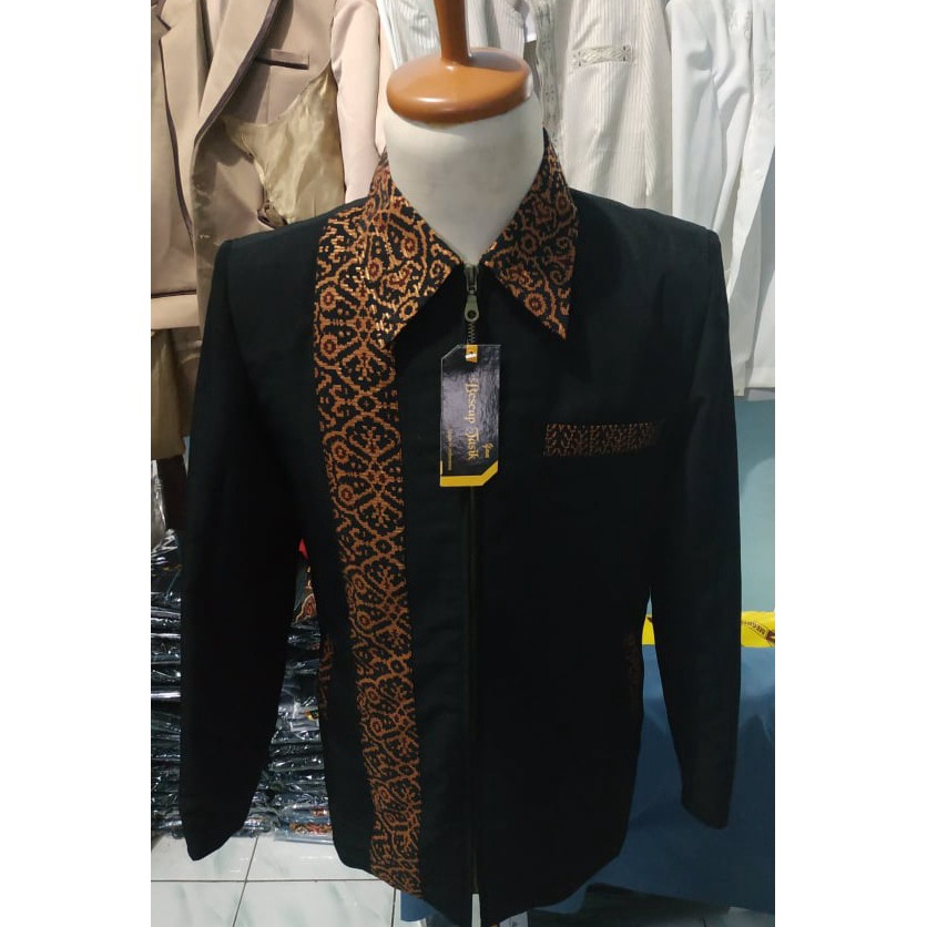 KODE W33Y Jasket Jas Jaket Kombinasi Batik Motif Selendang Terlaris Berkualitas Original Bescap Tasi