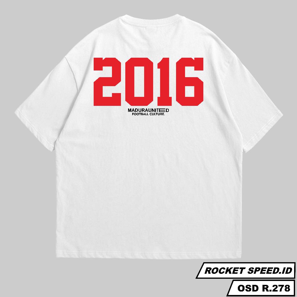 Kaos MADURA UNITED FOOTBALL CULTURE ESTD.2016 Kaos Kata-Kata Kaos BAJU Distro katun combed 30s R.278