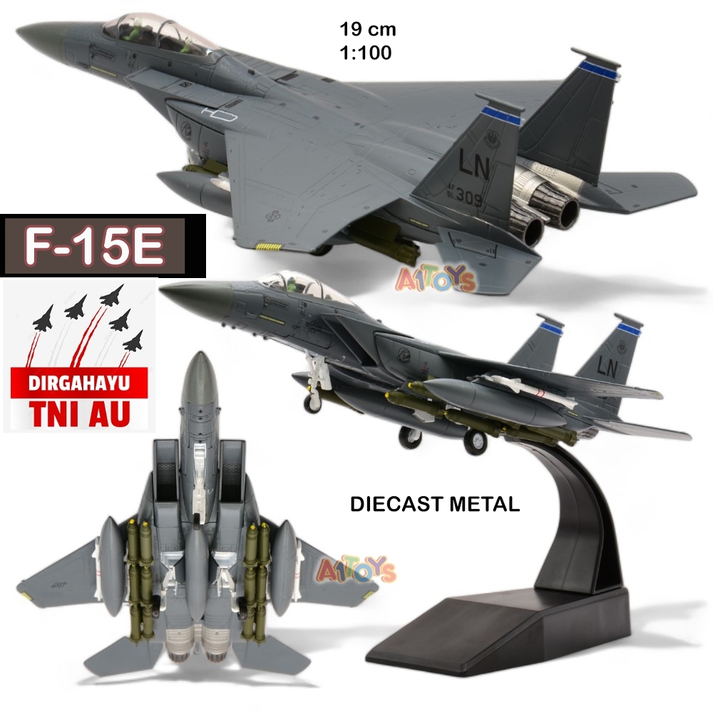Diecast pesawat tempur bomber F-15E B-52  F/A18 F14 Mig 29 Sukhoi SU27 F-35 Rafale A6M2 ZERO F4U COR