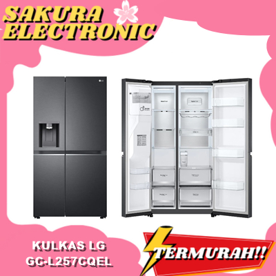 LG GC-L257CQEL 674 L KULKAS SIDE BY SIDE DISPENSER ICE MAKER GC L257CQEL