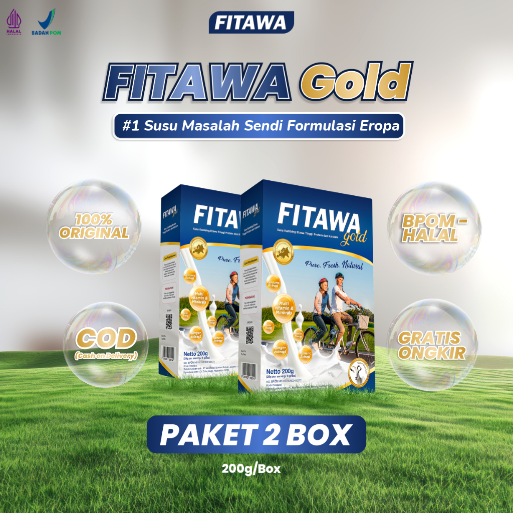 

[FITAWA GOLD] Paket 2 Box Susu Kambing Etawa Bubuk | Solusi Nyeri Sendi | Multivitamin & Mineral