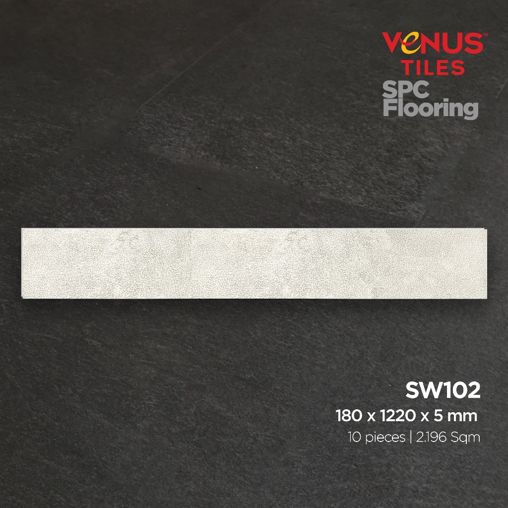 LANTAI MOTIF KAYU CLIK KLIK VENUS LANTAI SPC FLOORING SW102 18X122CM - VENUS TILES