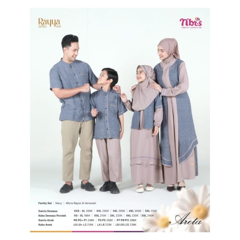 NIBRAS SARIMBIT ARETA NAVY RAYYA SERIES 2025 COUPLE/SARIMBIT NIBRAS