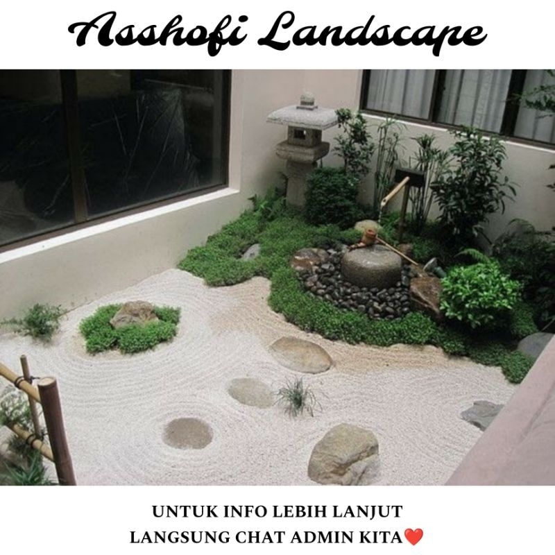 PEMBUATAN TEBING DEKORASI TAMAN MINIMALIS KOLAM IKAN HIAS BUNGA HIAS PASANG RUMPUT TAMAN JEPANG TANA