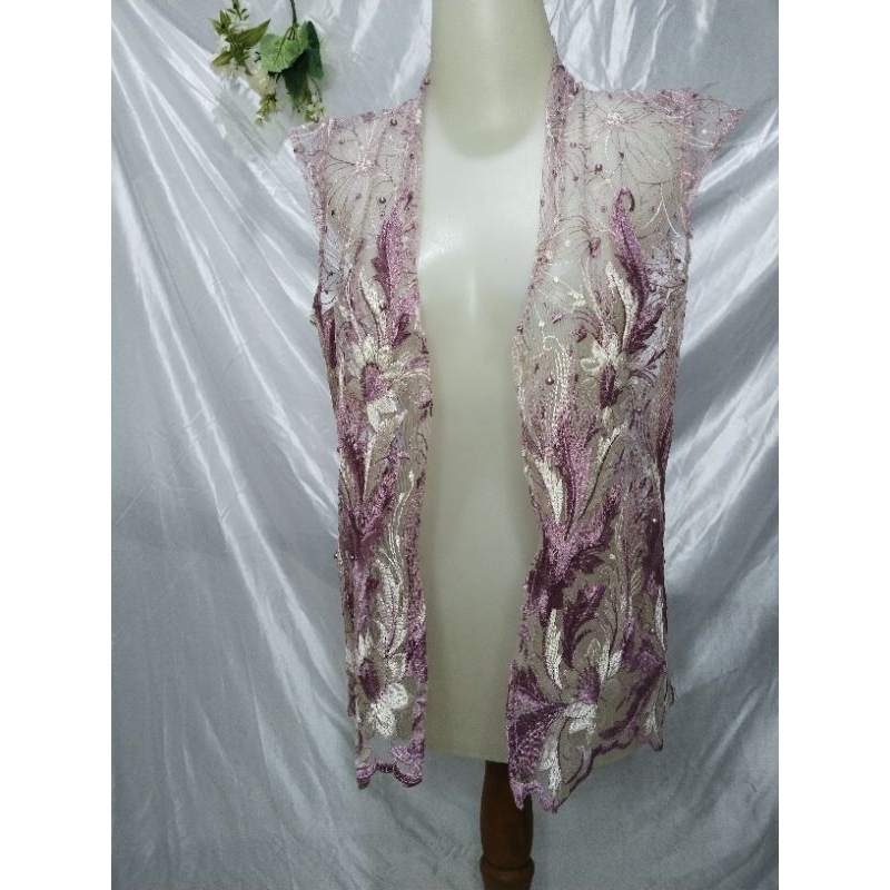 Cardigan brukat Baju wanita baju rompi brokat Baru